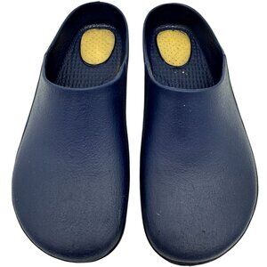 Lacrosse Unisex Slip On Super Birki Clog Shoes Size 8 Blue Beige Casual Footbed